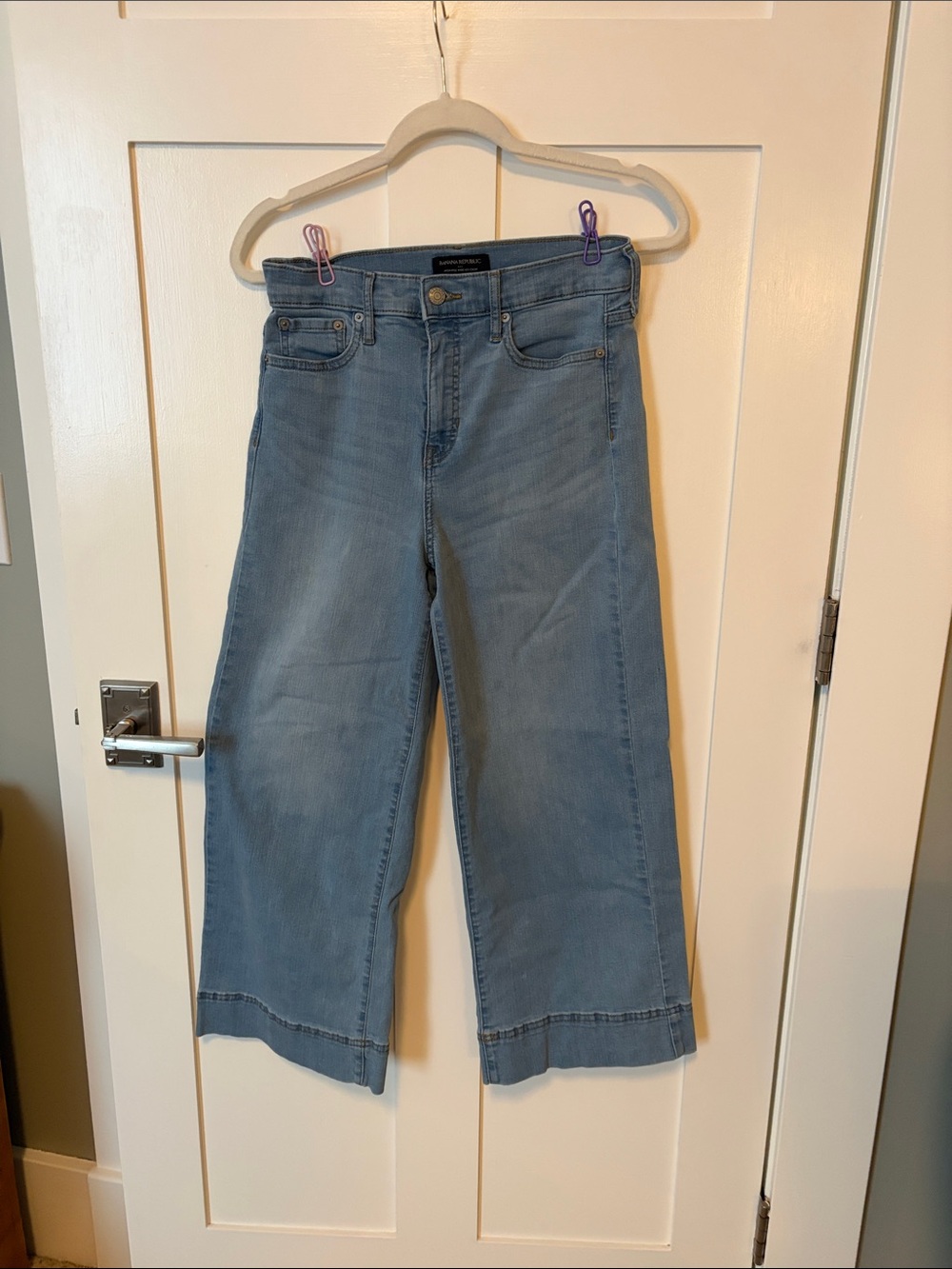 Banana Republic High Rise Wide Leg Crop Jeans